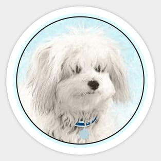 Coton de Tulear Painting - Cute Original Dog Art Sticker